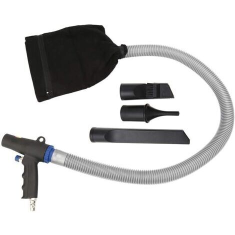 Pr Kit D'aspirateur Pneumatique pour Pistolet Souffleur-aspirateur à Air - Pistolet Souffleur-aspirateur à Double Fonction, Pistolet Souffleur-aspirateur à Aspiration D'air, y Compris Sacs, Tube et Ac