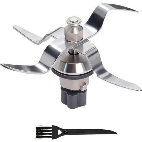 Pr Lame de Rechange Compatible avec Silvercrest Monsieur Cuisine Connect et Monsieur Cuisine Smart Robot de Cuisine en Acier Inoxydable avec Joint et Brosse de Nettoyage