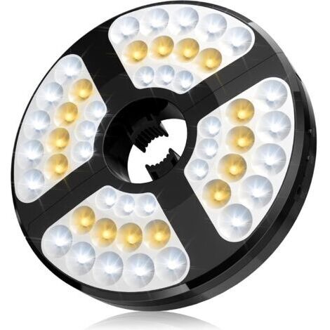 Pr Lampes 48 LED Rechargeable Lumiere de Parasol, avec 3 Modes d'Éclairage 72 Heures Luminaire sans Fil Réglable pour Parasol de Jardin Terrasse Patio Extérieure Tente Camping