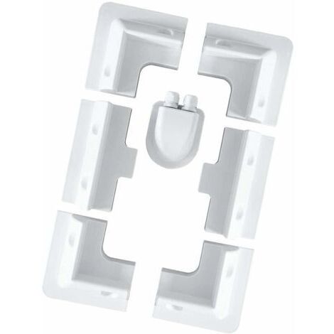 Pr Lot de 7 supports de panneau solaire en ABS blanc pour camping-car, toit plat, camping-car, camping-car, caravane, installations résistantes aux UV - Blanc