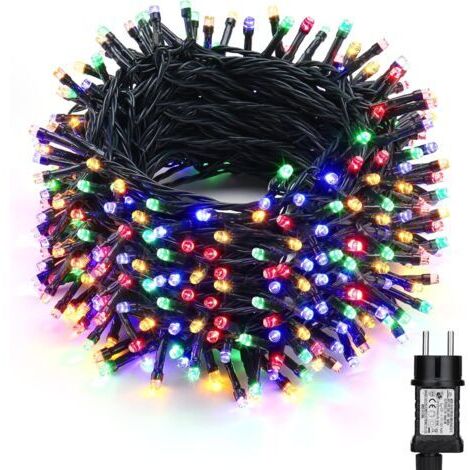 Pr Noël Guirlande Lumineuse Extérieur Coloré, 30M 300 LED Sapin de Noël Lumière Électrique 8 Modes Étanche Fée Lumineuse pour Intérieur Anniversaire Chambre Jardin Fête Festival Hôtel, Fil Vert