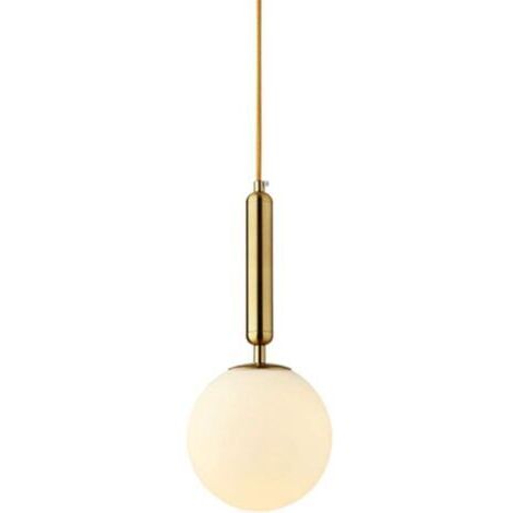 Pr Nordic Moderne Simple Suspension Lampe Boule De Verre Plafonnier Simple Tête Suspension Loft Loft pour Chambre Salle À Manger Restaurant Salon (Ampoule non incluse)