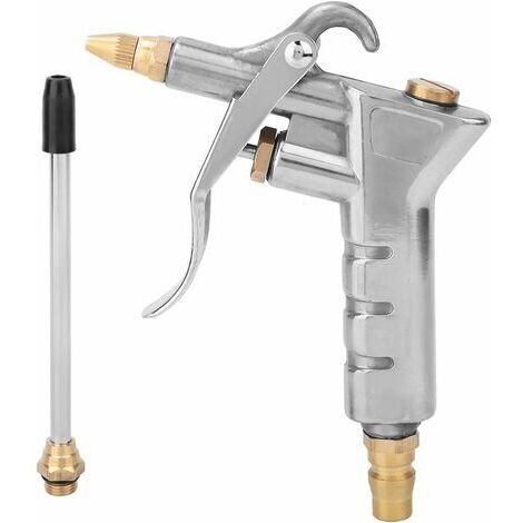 Pr Pistolet à Poussière de Soufflage en Alliage d'Aluminium Puissant Pistolet à Air avec 1 Buse Soufflage Souffleur Nettoyage Pompe à Air Outil de Compresseur d'Air
