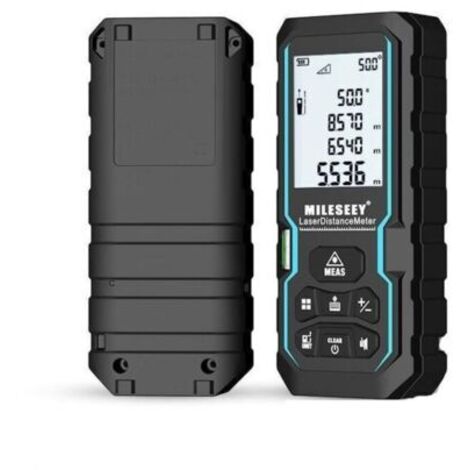 Pr Télémètre Laser Numérique , LM50 50m Mètre Laser numérique,Mesure du théorème de Longueur/Zone/Volume/Théorème de Pythagore avec Rétroéclairage LCD , IP54