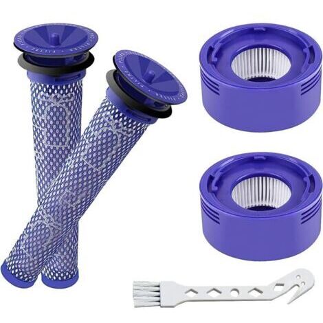 Pr V7 V8 Filtre pour Dyson, 4Pack Filtres de Rechange pour Aspirateurs Dyson V7 V8 Absolute Animal Motorhead Animal, 2 Post-Filtres HEPA, 2 Pré-Filtres Remplacez les pièces 965661-01 et 967478-01