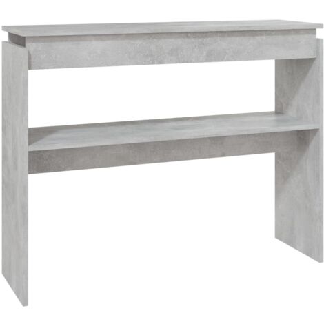 Práctica mesa auxiliar consola para una entrada organizada 102 x 30 x 80 cm madera contrachapada gris DEC032014