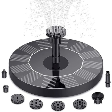 Practical and Fashion2021 Solar Fountain Upgrade,Solar Pond Pump with 6 Effects Solar Water Pump Solar Floating Fountain Pump for Garden Pond or Bath Fountain