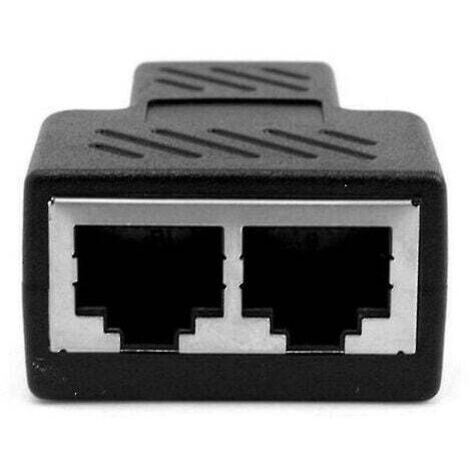 Practical RJ45 splitter adapter connector for Cat5/6 LAN Ethernet cable