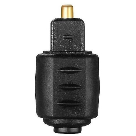 Práctico adaptador de audio óptico digital a conector hembra de 3,5 mm, de DEBUNS