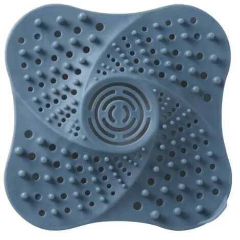 Práctico recogedor de pelo, filtro de ducha, tapón de lavabo, filtro de desagüe de suelo, tapa de bañera antiobstrucción, tapón de baño, tapón de desagüe de inodoro, herramienta azul