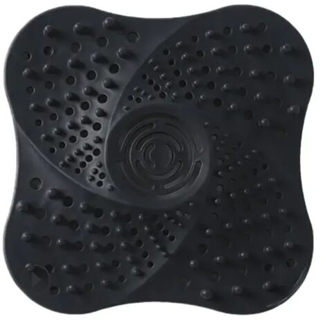 Práctico recogedor de pelo, filtro de ducha, tapón de lavabo, filtro de desagüe de suelo, tapa de bañera antiobstrucción, tapón de baño, tapón de desagüe de inodoro, herramienta negra