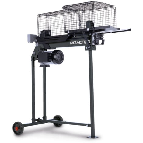 Practixx Fendeur de Bûches Horizontal PX-LS 7t - Fendeur de Bois de Chauffage - 230 V - Puissance 2200W - Force de fendage 7T - Longueur de fente 520 mm / Ø 250 mm - Avec support et huile hydraulique