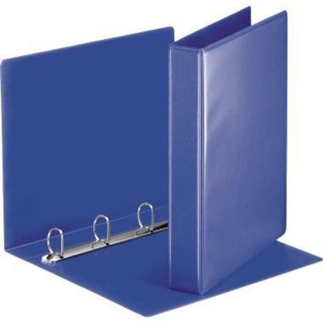 Präsentationsringbuch 51mm DIN A4 4 Ringe D-Mechanik Graupappe blau