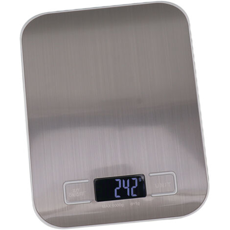 Präzise Küchenwaage (0,035 oz – 11 lb), LCD-Anzeige, Edelstahl, batteriebetrieben, ideal für Kaffee- und Speisenzubereitung