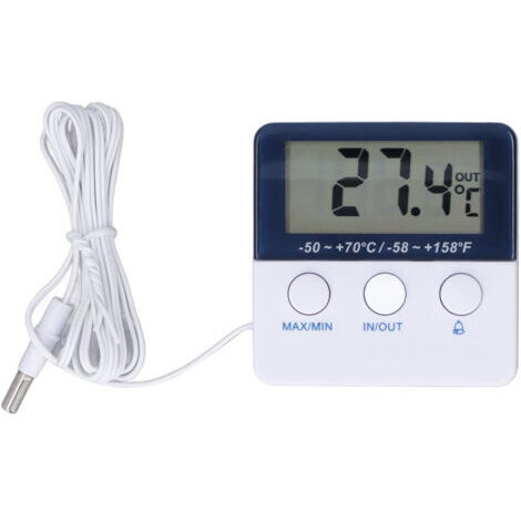 Präzises elektronisches Innen-/Außenthermometer mit Hoch-/Niedrigtemperaturalarm und Hygrometer -