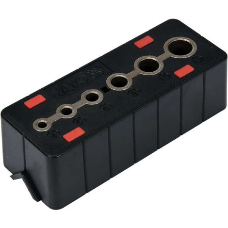 Präzisions Bohrschablone Bohrlehre Bohrhilfe DrillBlock - Rechtwinklige mit 6 Buchsengrößen Ø 4–12 mm