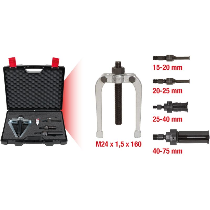 Kstools - ks Tools Präzisions-Innen-Auszieher-Satz ø 15-75 mm, 5-tlg.