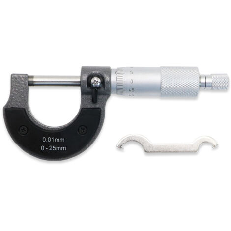 Präzisions-Messlehre 0–25 mm, 0,01 mm, metrischer Außenmessschieber