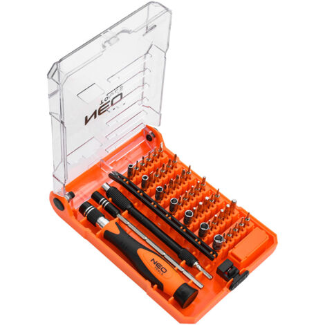 Präzisions-Schraubendreher-Bits mit Griff 45-tlg.