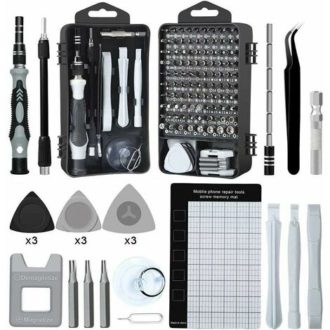 Präzisions-Schraubendreher-Set, 122 Stück in 1 Mini-Schraubendreher-Set, Mini-Präzisions-Schraubendreher-Set, tragbare Mini-Reparaturwerkzeuge für Computer, Laptop, Smartphone, Brille, Uhr