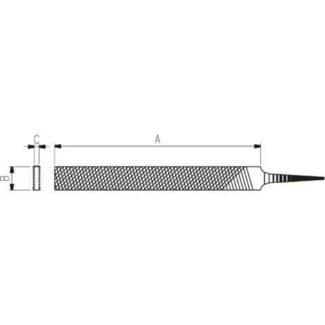 Präzisionsstiftenfeilen 200 mm Hieb 2 sehr schmal