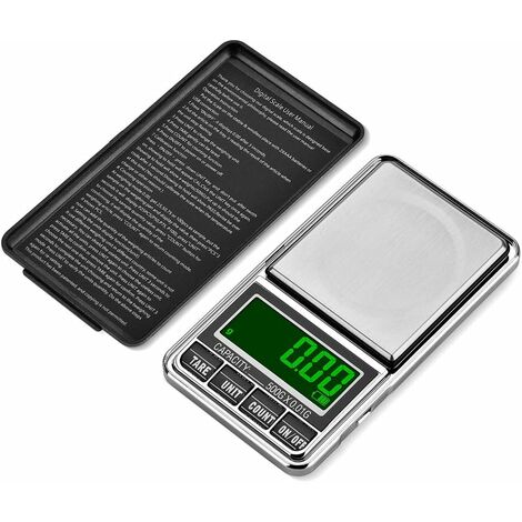 Präzisionswaage - Elektronisches Wiegen Digitale tragbare Taschenwaage, elektronische Küchenwaage 500 g - 0,01 g für Schmuck/Lippenstift/Tee/Drogen/Kaffee/Küche.