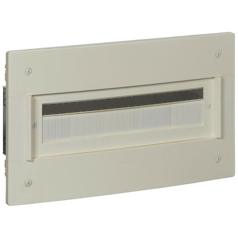 Pragma - coffret encastré 1 rangée 24 modules - 125A - sans porte - blanc (PRA22124W)
