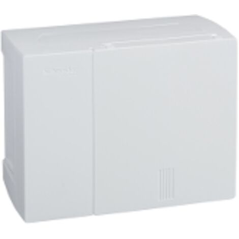 Pragma - mini coffret en saillie - 1x6 mod. - portillon opaq blanc - born. Terre - MIP11106