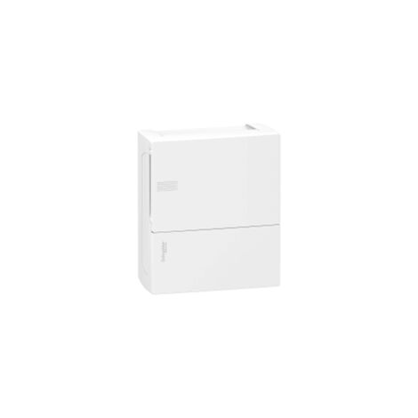 Pragma - mini coffret en saillie - 1x8 mod. - portillon opaq blanc - born. Terre - MIP11108