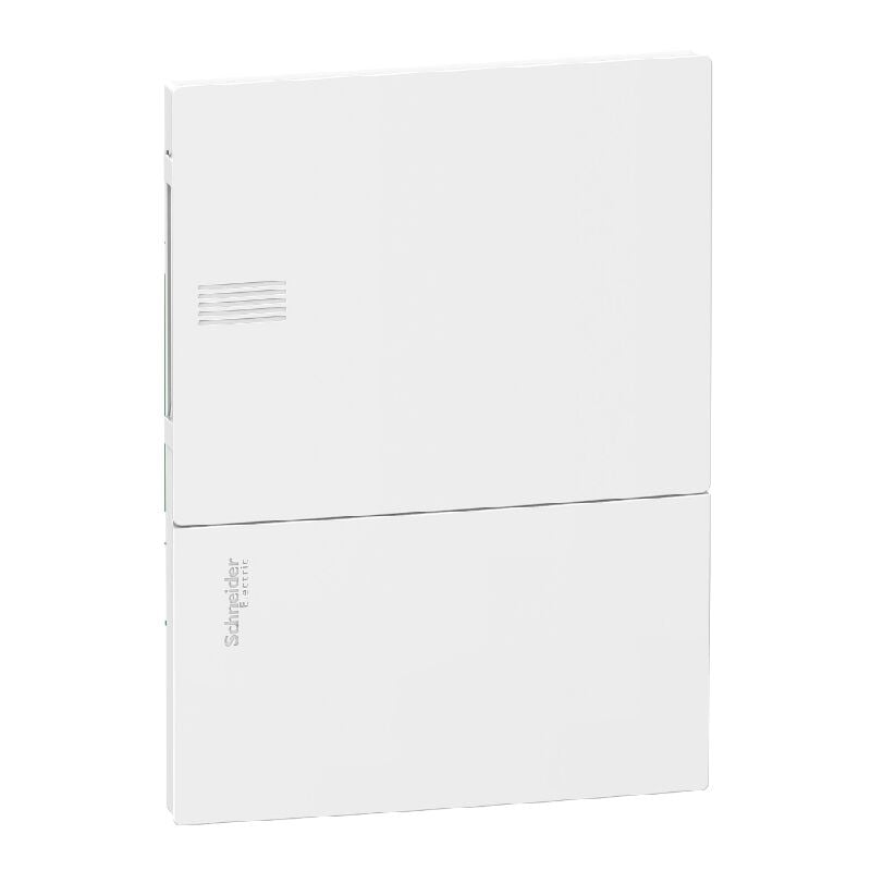 Schneider Electric - Coffret de répartition encastré 1x6M avec porte opaque blanc 186x252x98mm borne terre RESI9 Pragmamini