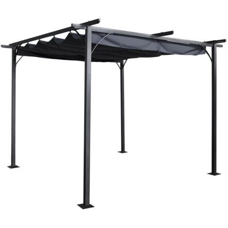 Prague Pergola - Steel - H230 x W350 x L350 cm - Grey
