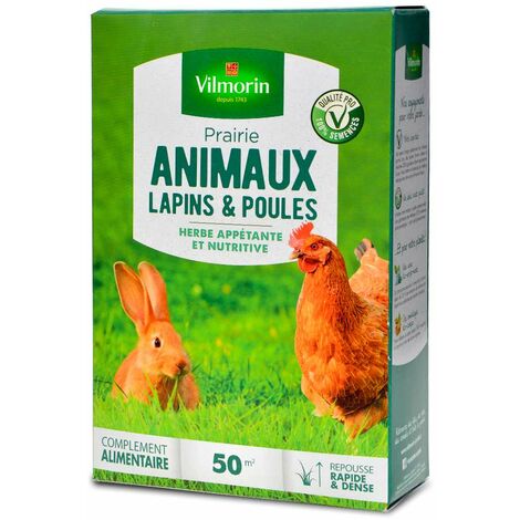 Prairie verte jardin, spécial lapins et poules. 50 m²