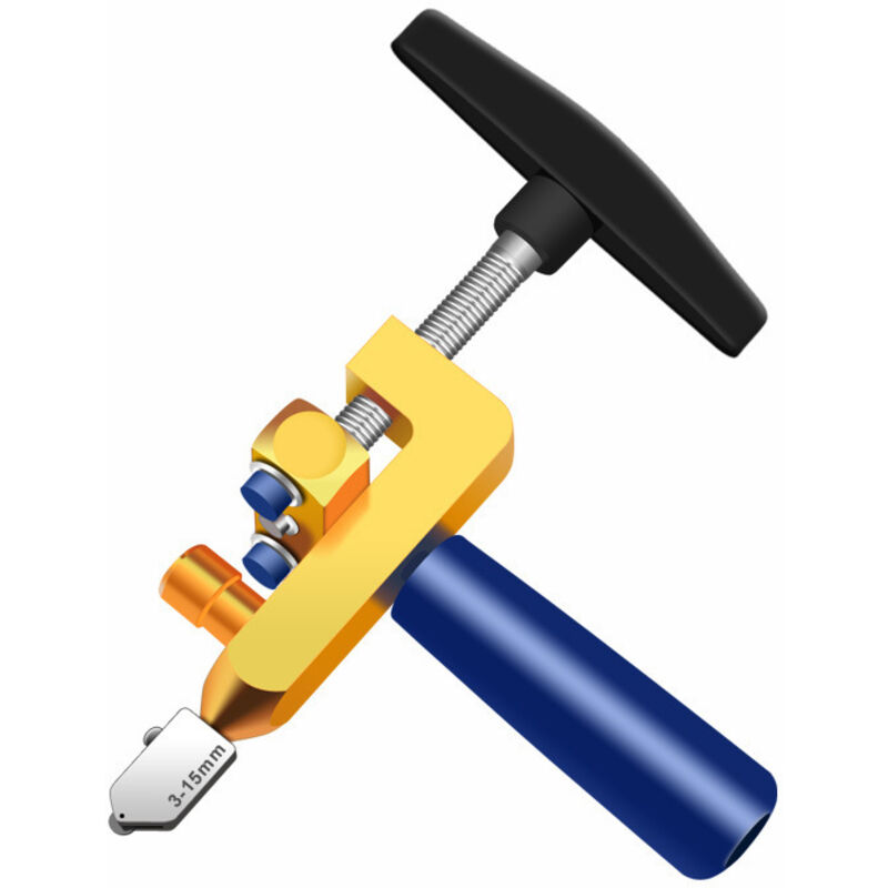 Image of Praktischer 2-in-1-Fliesenschneider mit Diamantwalze oder 1 Fliesentrenner-Öffnungswerkzeug