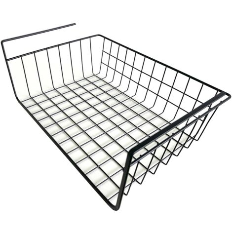 Praktischer Unterregal-Aufbewahrungskorb in Schwarz – 40 x 26 x 14 cm