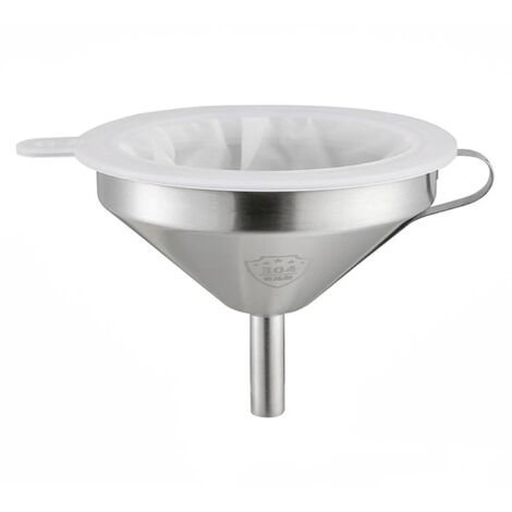 Praktisches Edelstahl-Sieb-Set, Küchen-Trichter aus Metall