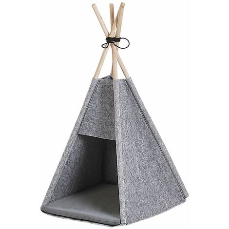 Praktisches Tierbett hellgrau aus Filz 35x40 cm Ulubey - Grau