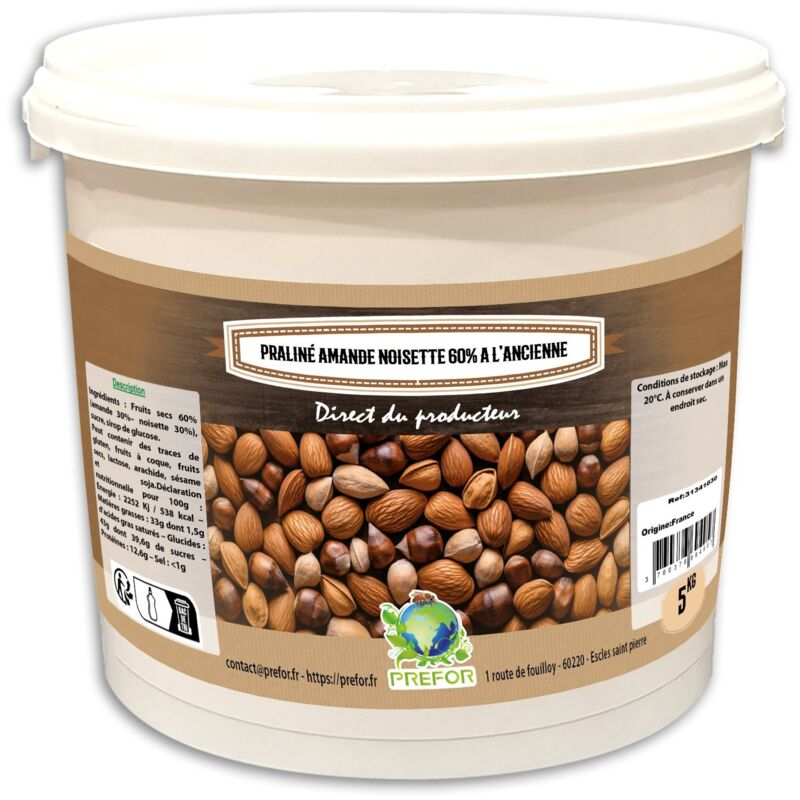 Prefor - Praliné Amande - noisette 60% a lancienne seau 5kg