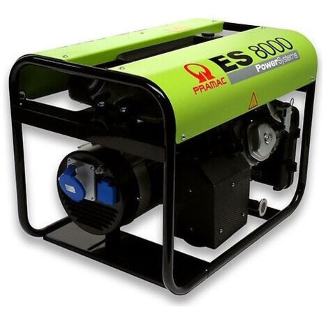 Pramac – Groupe électrogène 6,4kW 230V – Système AVR – Autonomie élevée pour chantiers – Moteur robuste pour applications intensives