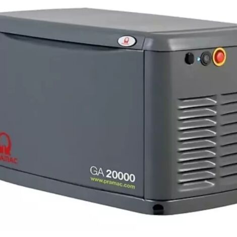 Pramac – Groupe électrogène gaz 20 kVA triphasé – Moteur GENERAC G-FORCE – Démarrage électrique – 400V pour habitation et entreprise - GA20000
