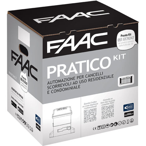 Pratico Kit 746 230V Cancello Battente 4 Metri Cremagliera