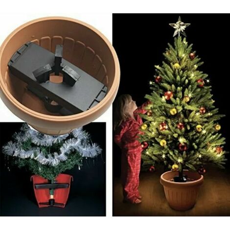 Pratico kit per allestire gli alberi di Natale con Vaso Terra Diametro 30 cm