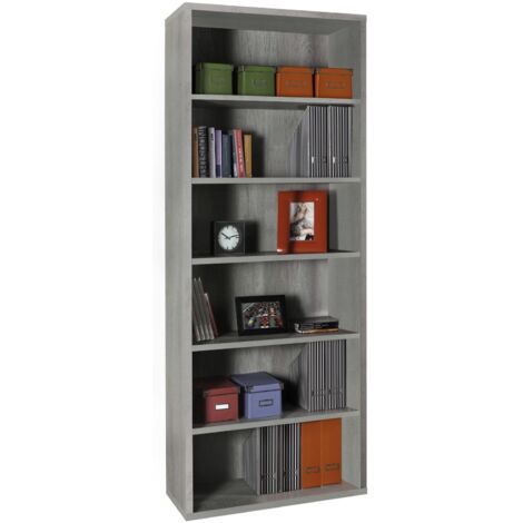 Pratico libreria cm 35,7x81,6x217h cemento