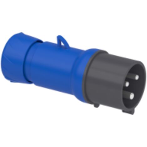 PratiKa - fiche mobile industrielle droite 32 A - 2P+T - 200..250 V CA - IP44 - PKE32M423