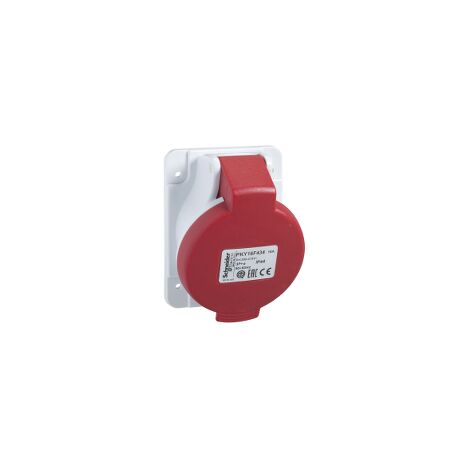 PratiKa - socle de prise industrielle coudée 16 A - 3P+T - 380-415 V CA - IP44 - PKY16F434
