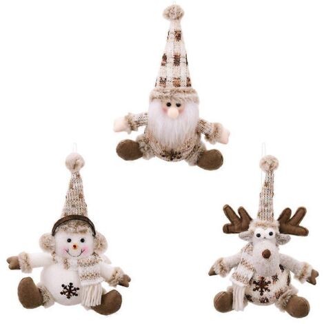 Pratique décoration de Noël tricotée pour fenêtre, mur et table, ornement festif en tricot pour sapin, suspension artisanale douce, décoration de table chaleureuse.