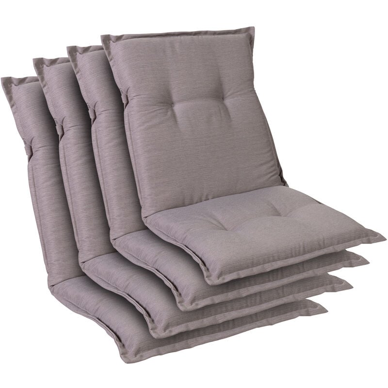 Prato coussin de fauteuil dossier bas Polyester 50x100x8cm - Gris Moyen
