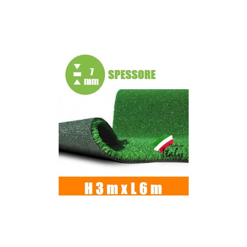 Prato Sintetico h 3,00 x 6 mt -Spessore:7 mm