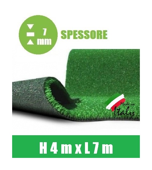 Prato Sintetico h 4,00 x 7 mt -Spessore:7 mm