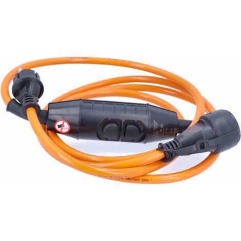 PRCD-S Verlängerungsleitung 2x1,5m 230V H07BQ-F 3G2,5 IP44