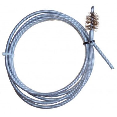 Prci – Furet déboucheur flexible 2 mètres – 18 mm en acier galvanisé – Brosse écouvillon pour nettoyage efficace
